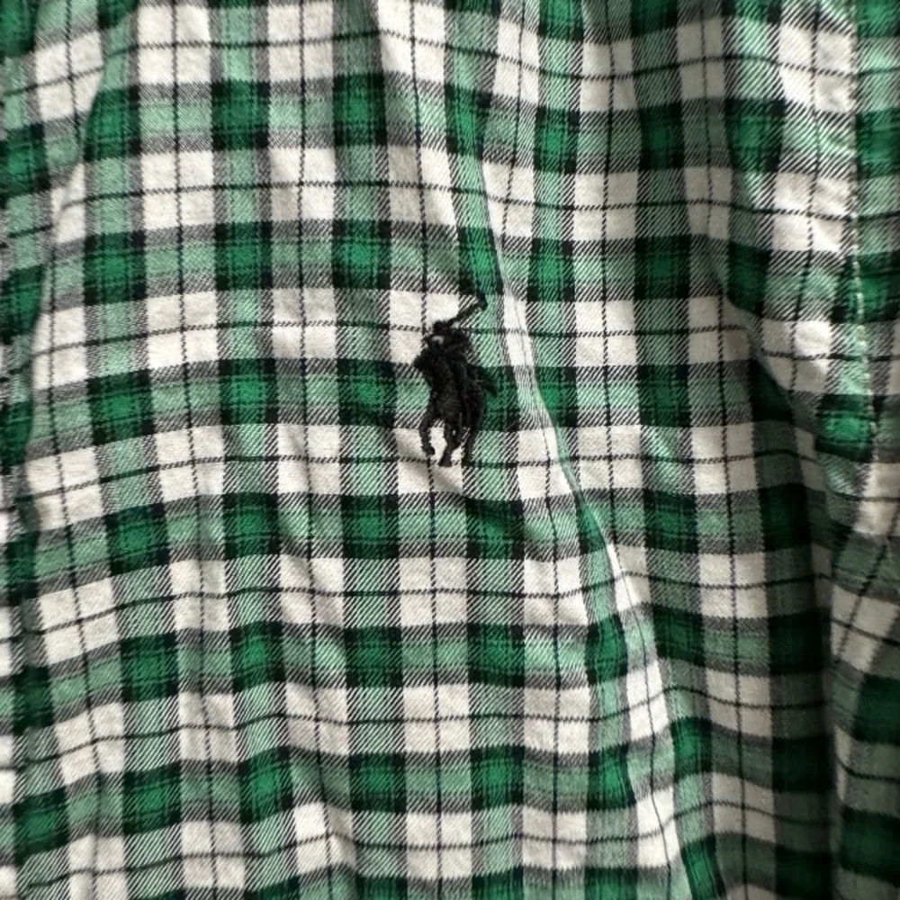 Polo Ralph Lauren Boys Button Down Shirt, Size‎ Medium (10-12), Green, Plaid